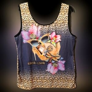 #C103 Women’s Lavena Leopard Print Sleeveless Crop Top